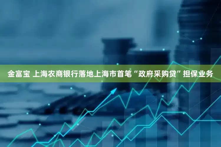 金富宝 上海农商银行落地上海市首笔“政府采购贷”担保业务